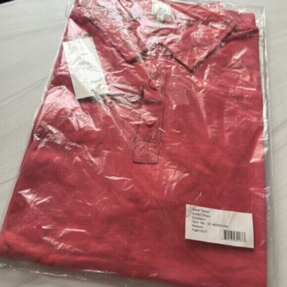 NWT Swet Tailor Men's Red All In Polo Shirt Size Medium - Picture 4 of 6